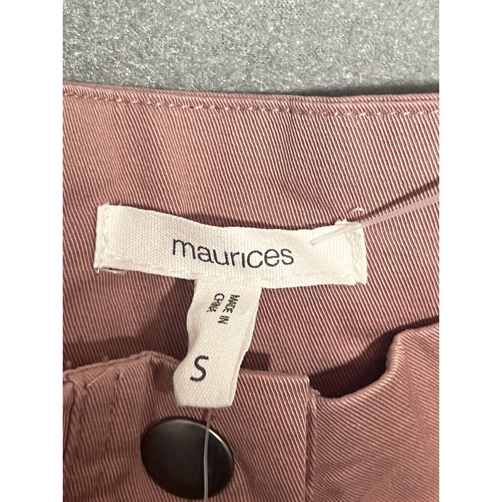Maurices Women's Small Dusty Rose Utility Jacket Full Button Stand Collar NWT - Picture 4 of 8